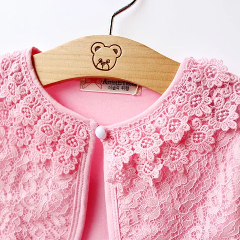 Cute Lace Girls Cardigan Long Sleeve Cotton Girls Coat Spring Summer Kids Cardigan Children Clothing Fashion 3-9T Girls Clothes (7)
