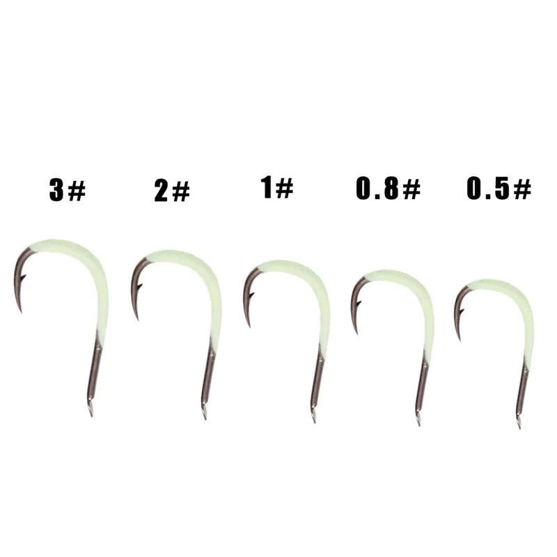 7pcs Luminous Fishing Hooks 0.5-3# Noctilucent Barbed Hook Tackle Tool Gift High Quality 7pcs Luminous Fishing Hooks 0.5-3# Noctilucent Barbed Hook Tackle Tool Gift High Quality
