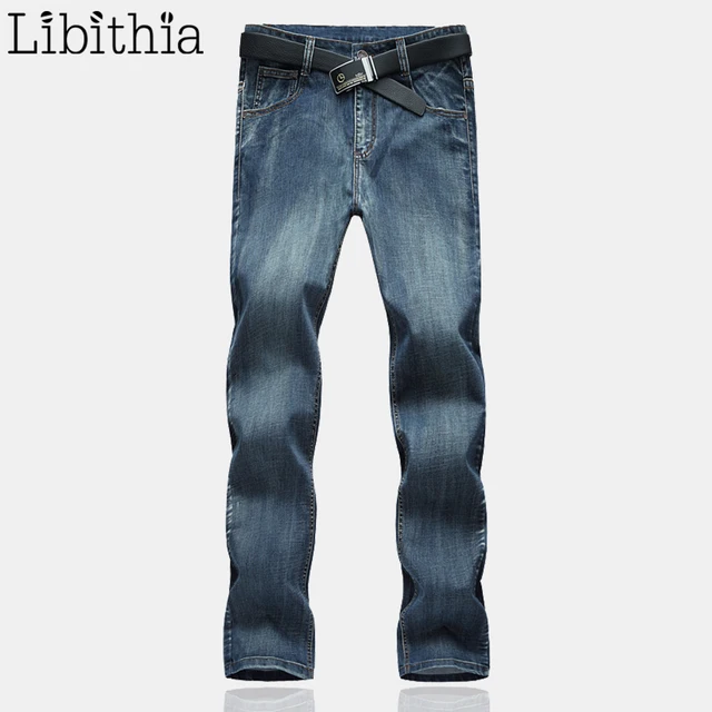 Men's Classical Straight Jeans Male Slim Fit Plus Size Pants For Men ...