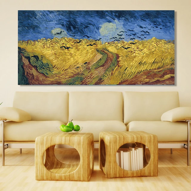 Wheatfield with Crows by Vincent van Gogh Printed on Canvas 3