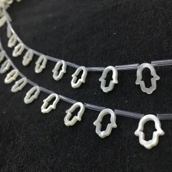 

100pcs/lot wholesale Creative open hand 11*13mm genuine loose hamsa mop bead loose mother of bead for fashion