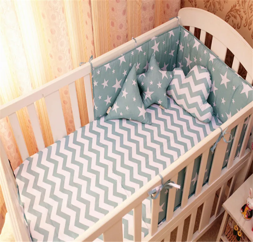 

9 Color Baby Bumpers Cotton Soft Anti-Collision Baby Bedding Bumper Printing One Slice Crib Decoration Baby Bed Bumper Bedding