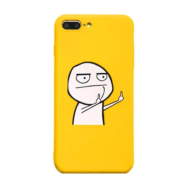 Мягкий желтый чехол с забавным мультяшным телефоном для iphone X XR XS MAX 6S 6 7 8 Plus 5 чехлы