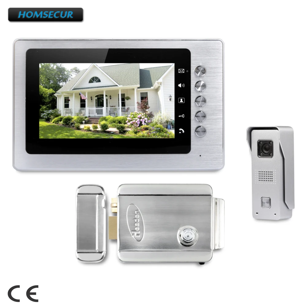 HOMSECUR7 Wired Video Door Entry Phone Call System with Mute Mode for Home Security  XC002+XM705