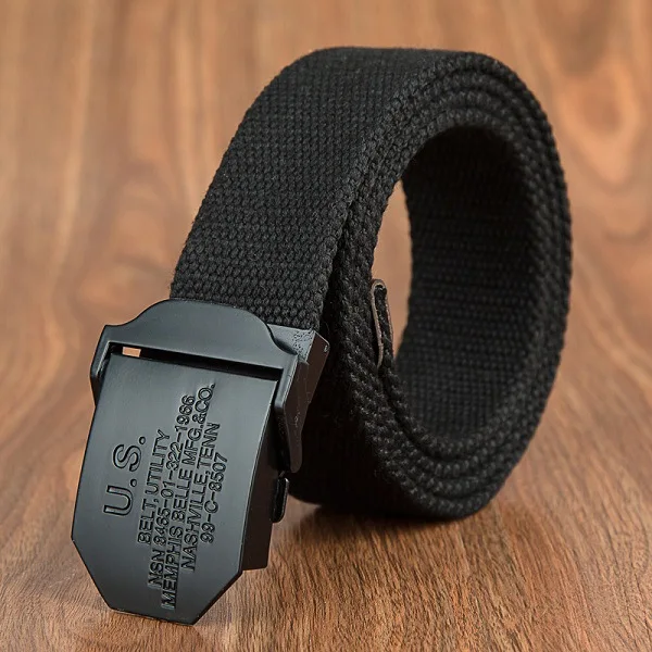 

Military Canvas Belts Striped Adult Fashion Men Belt Ultra Long 110-160cm Canvas Belt Man Automatic Buckle Knitted Belts