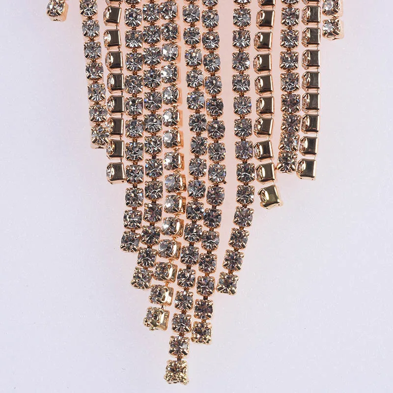 PPG& PGG богемные стразы, колье, кристальная цепочка, драгоценный камень, массивное длинное ожерелье с кисточками, чокер, ожерелье, подвески, макси для женщин