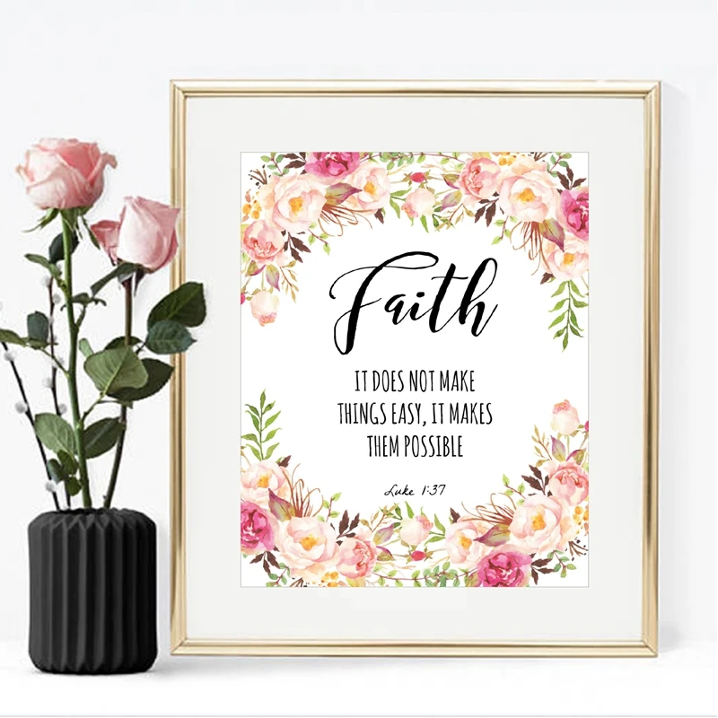 Bible Verse Prints Picture Home Wall Decor