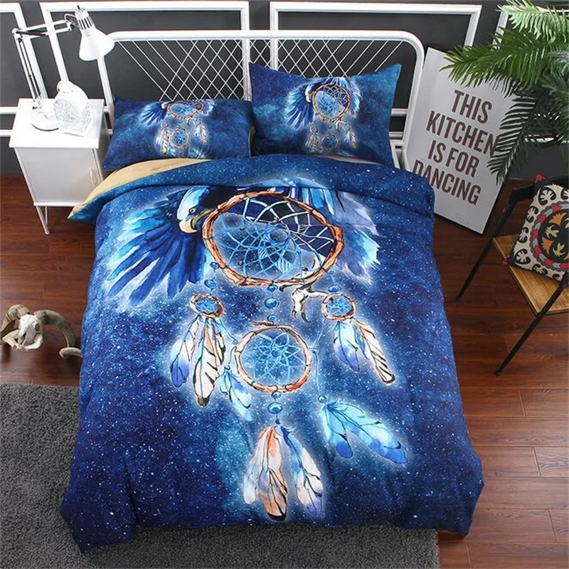 

Fancy Indian Print Dream Catcher Bedding Twin Full Queen King Size Duvet Cover with Pillowcase Modern Decor Home Textiles