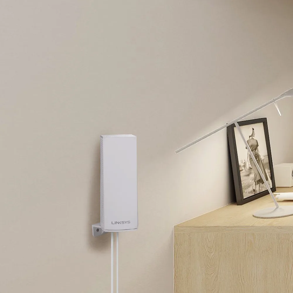 Настенный держатель для Linksys Velop Tri-band весь дом WiFi сеточная система, WiFi маршрутизатор настенная Подставка Кронштейн с отверткой, белый