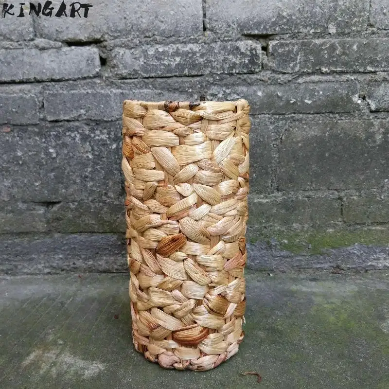 

Chinese Antique Straw TableTop Vase For Flowers Office Desktop Vase For Wedding Decoration Flower Vase Home Decor Vintage Craft