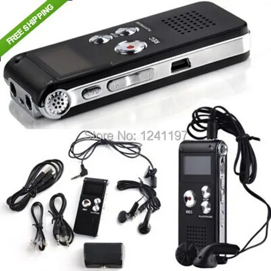 Silver Digital Voice Recorder Black GH-609 Steel Digital Audio Black Silver Digital Voice Recorder Black GH-609 Steel Digital Audio Black
