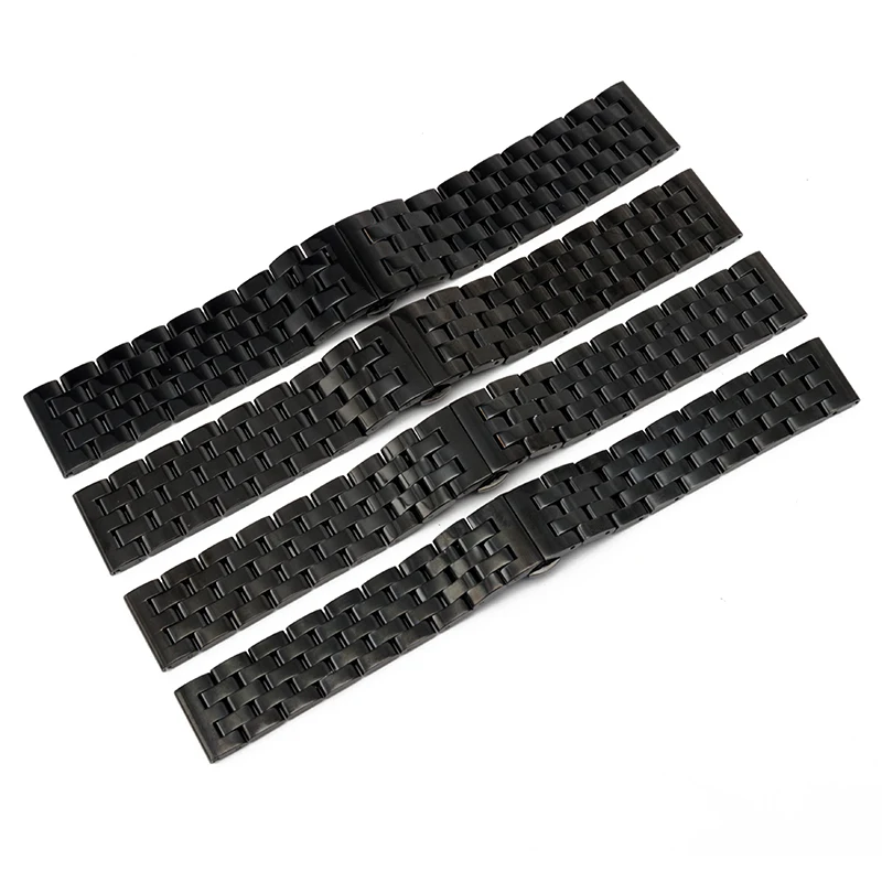 Shellhard 5 Colors Stainless Steel Watches Buckle Luxury Watch Band Strap Bracelet 20/22/24/26mm Replacement Solid Link Bracelet