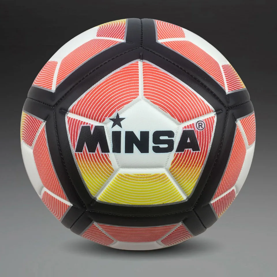Бренд MINSA высокого качества размер 5 футбольный из искусственной кожи футбольный мяч для матча тренировочные мячи futbol voetbal bola - Цвет: As the picture ST5