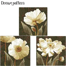 Anemone цветок вышивка крестиком посылка белые цветы растение 18ct 14ct 11ct ткань хлопчатобумажная нить вышивка DIY рукоделие ручной работы