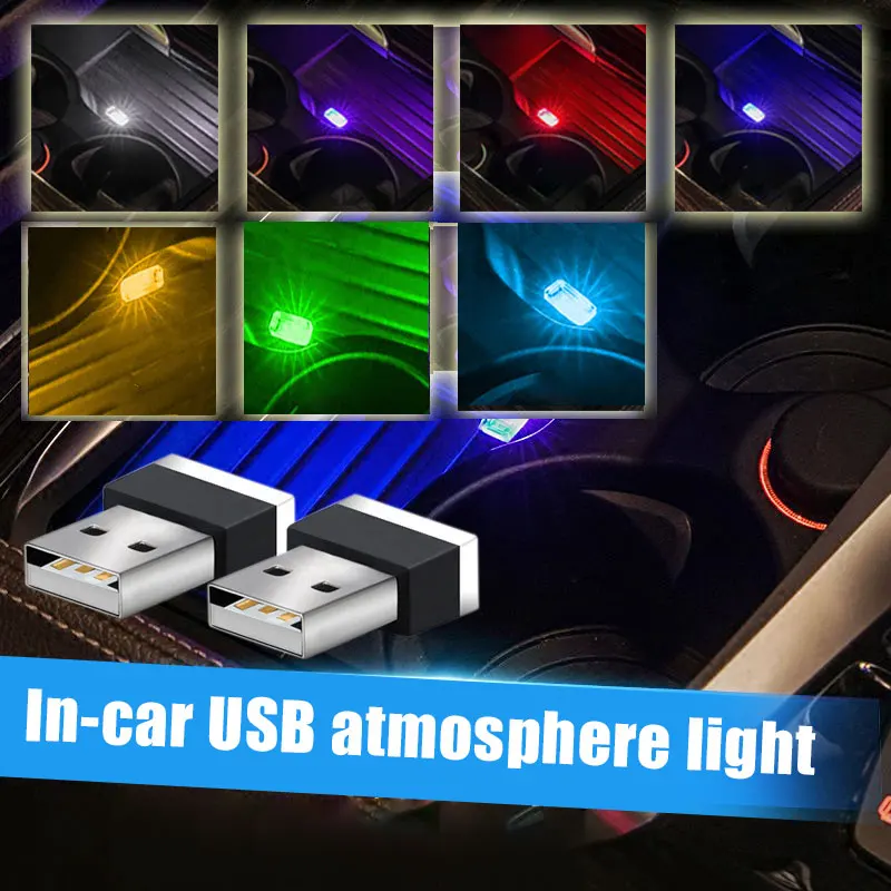 

Led USB Cigarette Lighter Interior Light Lightin Car Atmosphere LED Light Car Night Light Universal for home car