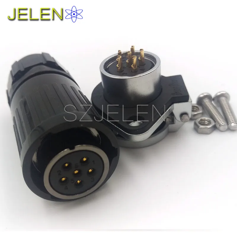 HE20, Waterproof and dustproof 6 pin Male and female connectors, High