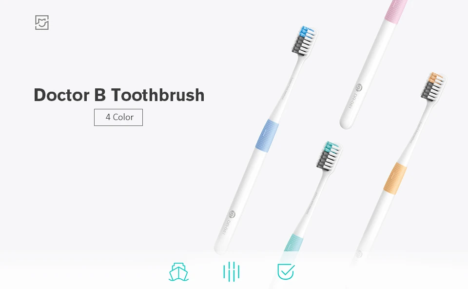 Xiao mi DOCTOR B зубные щетки mi Home 4 цвета в 1 комплекте Глубокая очистка в комплекте мягкая щетина для умного дома