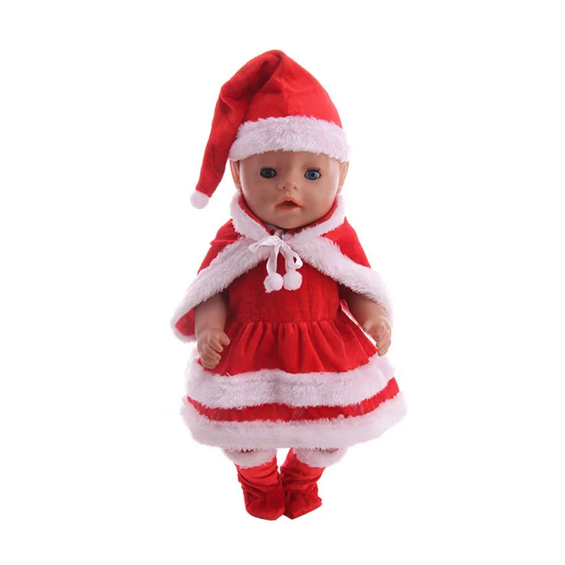 Новая Рождественская Кукла платье Набор для 18 дюймов американские куклы или 43 см кукла детские подарки