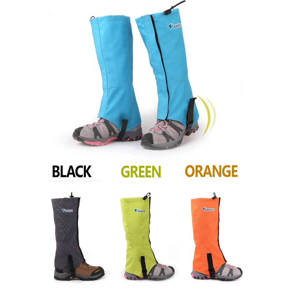 Outdoor Waterproof Gaiters Leg Protection Guard Windproof Shin Protect Winter Skiing Hiking Climbing Size L Gray