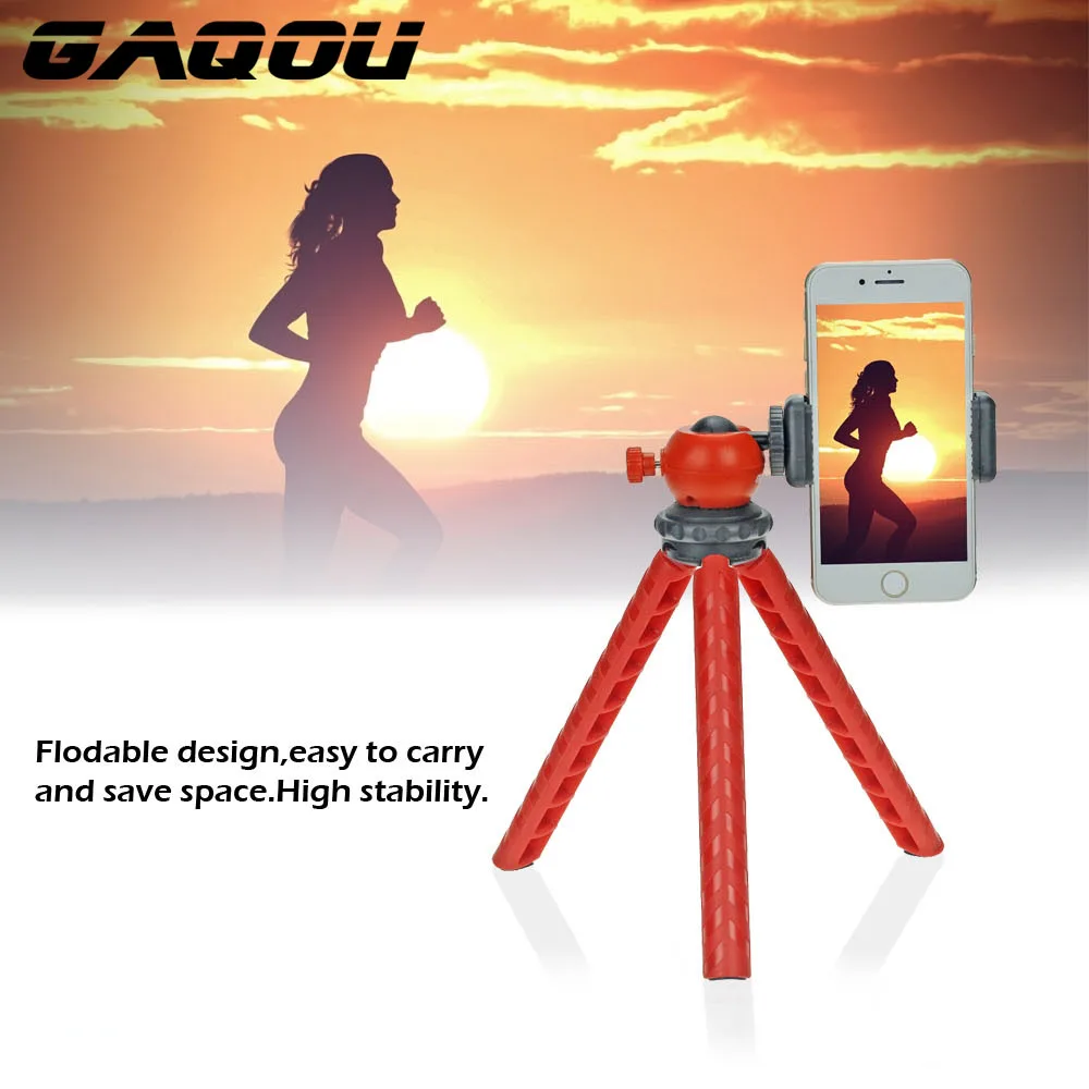 GAQOU Мини дорожный Штатив для iPhone гибкий портативный Gorillapod мобильный телефон Tripode