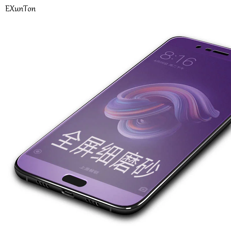 

EXUNTON Full Cover Matte Anti Blue Tempered Glass For Xiaomi Mi Max 2 Mix2s Note3 Max2 Anti Fingerprint Screen Protector Rated
