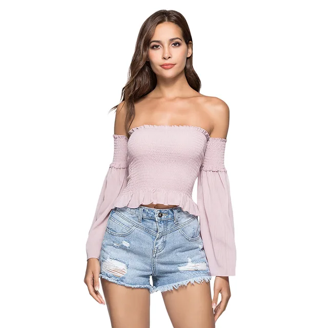 off shoulder full sleeve top