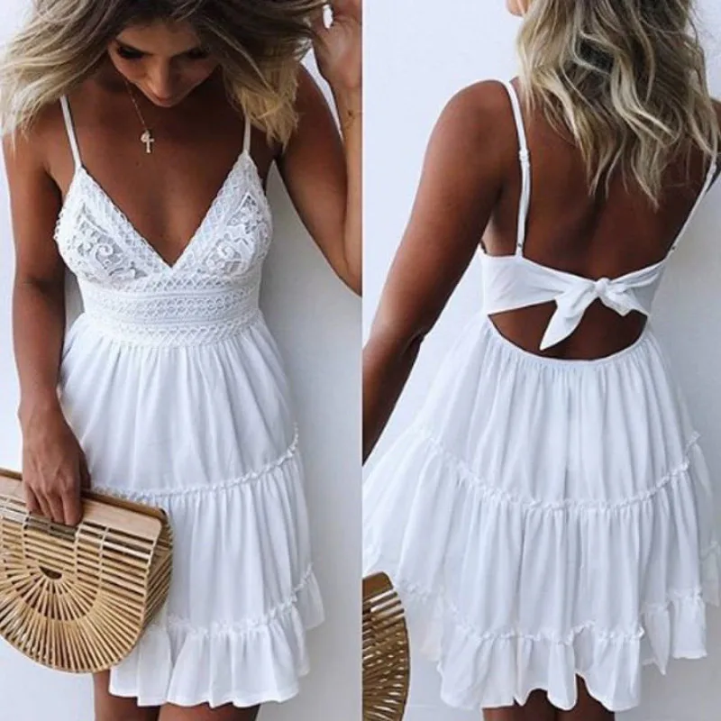 white guess dress