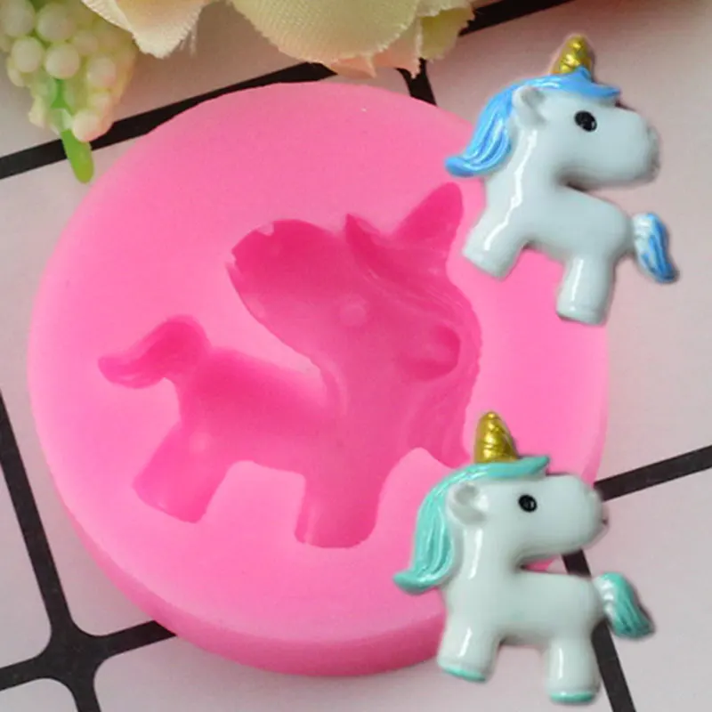 

Mujiang 3D Unicornio Silicone Mold Horse Candy Chocolate Cupcake Jelly Molds Unicorn Baby Birthday Fondant Cake Decorating Tools