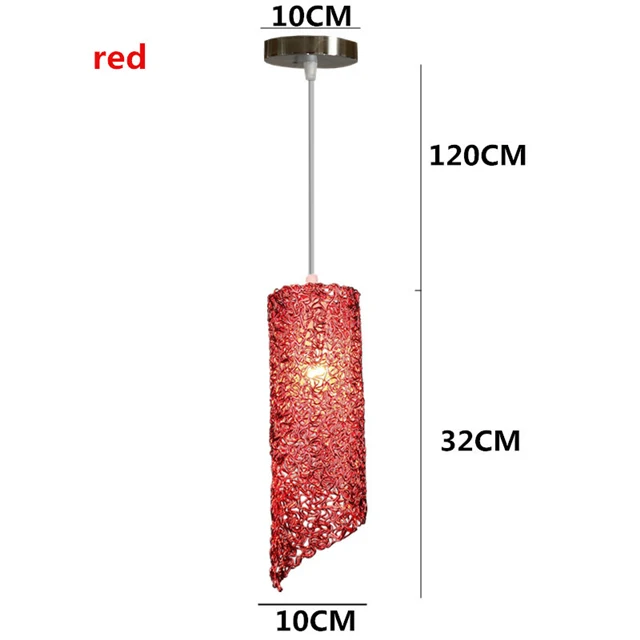 Современный Креативный цветной E27 светодиодный подвесной светильник, индивидуальный алюминиевый подвесной светильник, подвесной светильник, Домашний Светильник, Кухонные светильники - Цвет корпуса: red