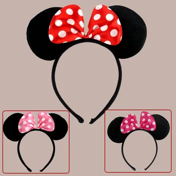 

10pcs/set Minnie Mouse Headband Mickey Party Supplies Ears Accessories Headbands Birthday Decoration Baby Shower Kid Favors