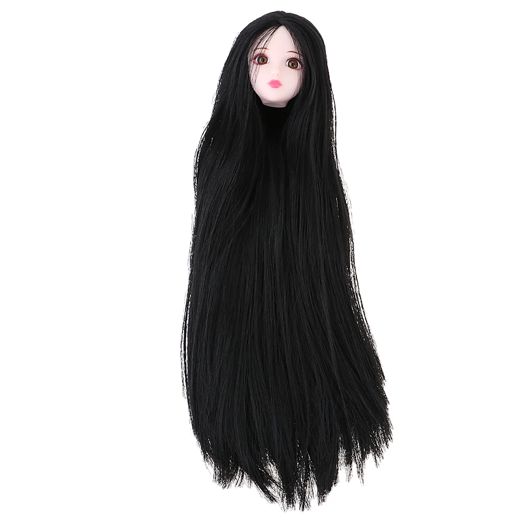 we have bodies for them also 1//6th Scale Black Hair Replacement Head