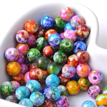 

8mm 300pcs Mixed Acrylic Round Spacer Beads,For jewelry Making DIY YKL0007