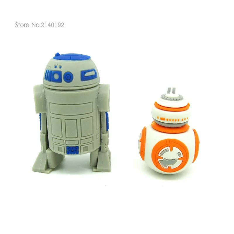 Мода Звездные войны BB-8& R2D2 милый флеш-накопитель робот usb флеш-накопитель 4 ГБ/8 ГБ/16 ГБ/32 ГБ usb 2,0 флэш-диск карта памяти мультфильм BB8