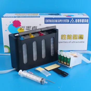 

Universal 4Color Continuous Ink Supply System CISS Kit with Accessaries Ink Tank For EPSON WF7018 WF7511 WF7521 WF3011 Printer
