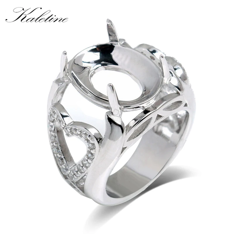 RSHC3006 Genuine 925 Sterling Silver High Quality Big Men's Ring Without Main Stone Ready for Main Stone