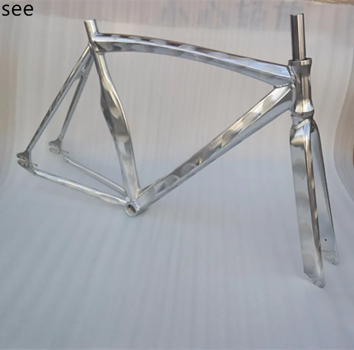 Clearance Fixed gear bike bicycle frame aluminum alloy frame with frame + fork bicycle parts accesories Racing machete hexagram frame 1