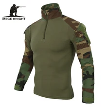 MEGE 12 Camouflage colors US Army Combat Uniform military shirt cargo multicam Airsoft paintball tactical cloth with elbow pads