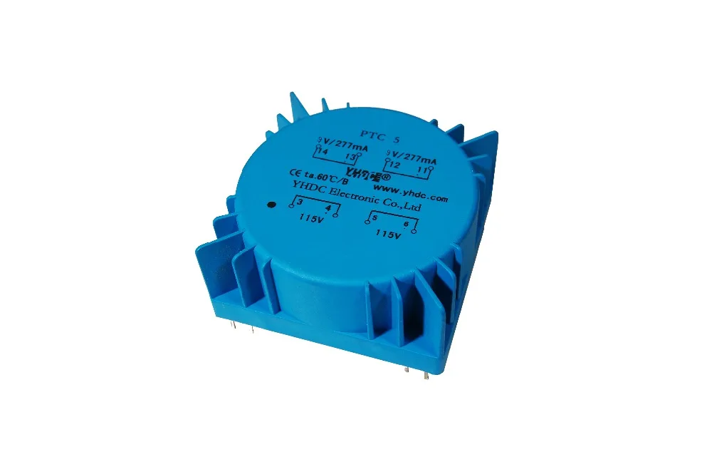 

PTC5 For Audio usage Power 5VA 2*110V 2*15V toroidal transformer, encapsulated transformer PCB Welding transformer