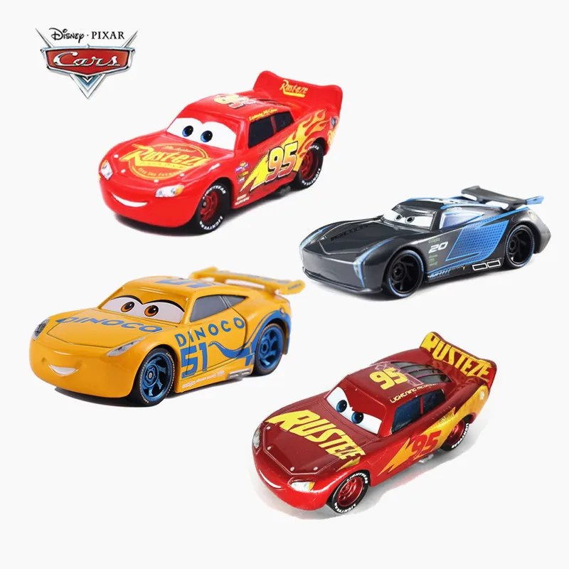 

New Disney Pixar Car 3 Lightning McQueen Racing Family Jackson Storm Ramirez 1:55 Die Cast Metal Alloy Children's Toy Car Gift