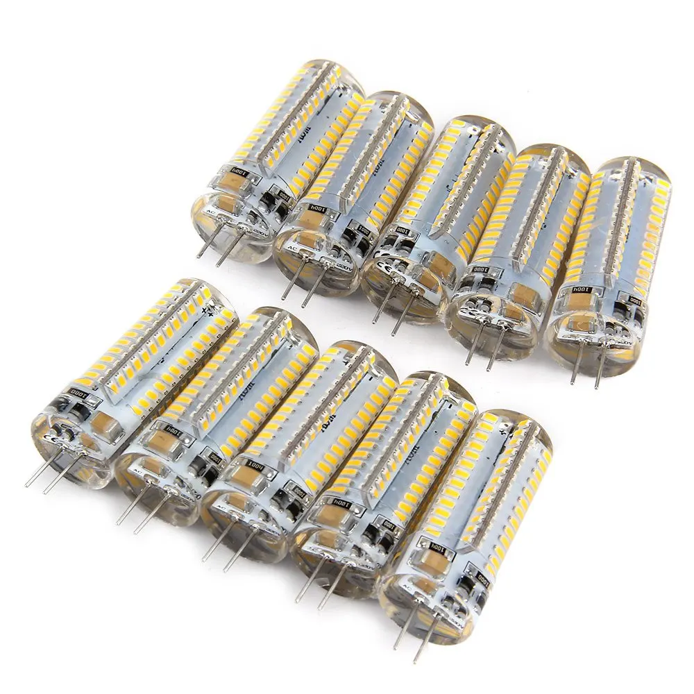 

10pcs LED Pin Lamp Bulb SMD3014 With G4 Base G4 LED Lamp For Chandelier 104 LED Lamp AC 220V White/Warm Light SMD 3014