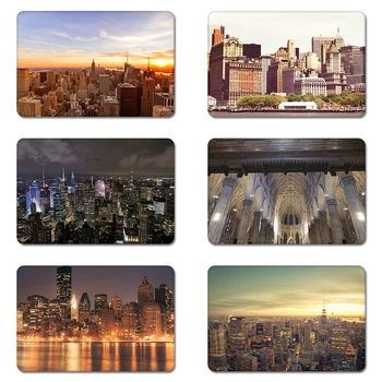 

New York Architecture Modern Cities Skylines Cool Designs Nature Rubber Table Mouse Pad Laptop Computer Enclosure Mousepad Mat