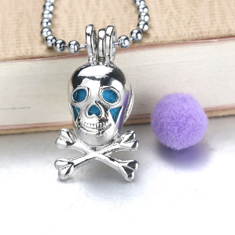 6pcs 3 colors Pirate flag sign Aroma Diffuser Necklace Perfume Essential Oil Aromatherapy Pendant Pearl cage | Украшения и