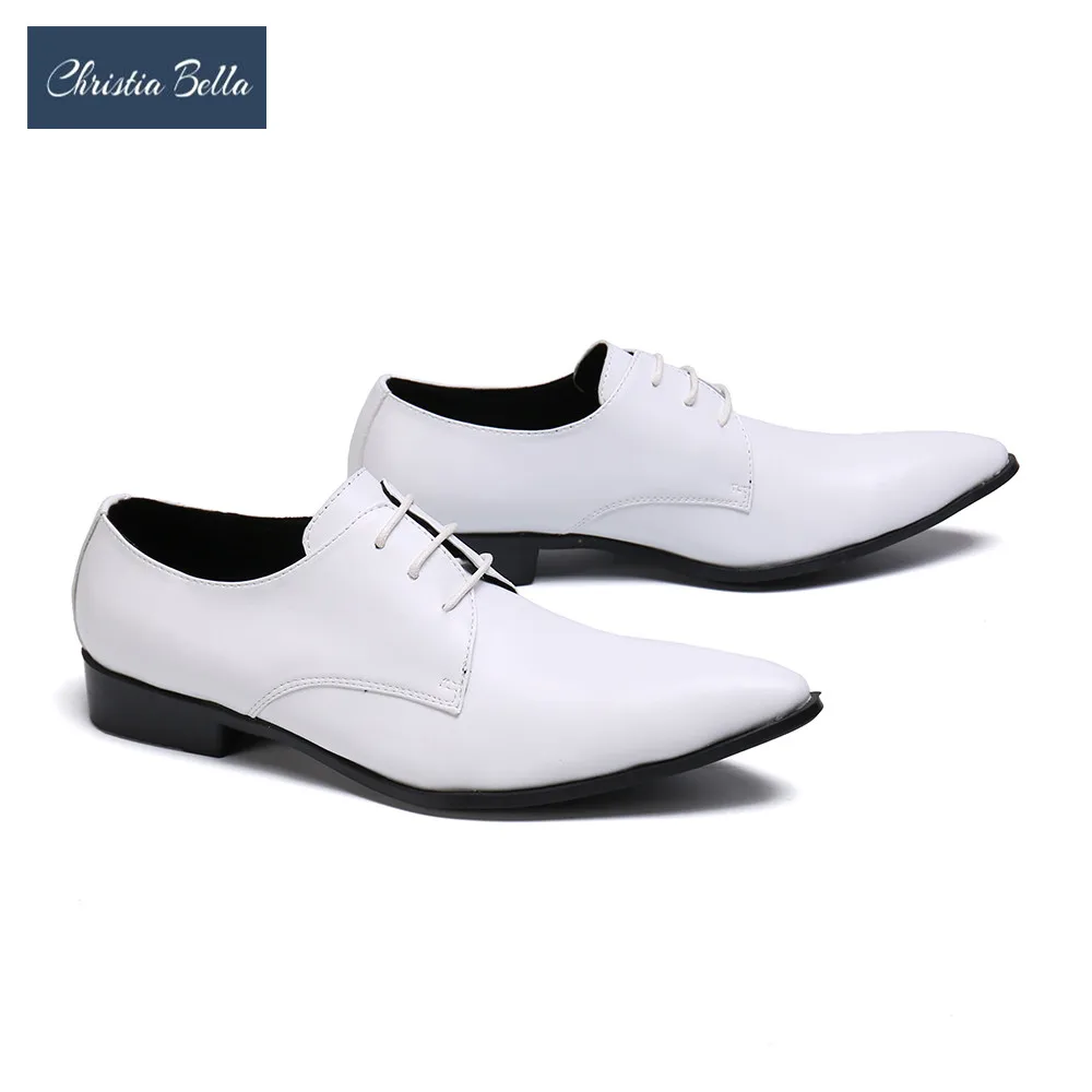 Christia Bella Gentleman Genuine Leather Men Oxford Shoes Man