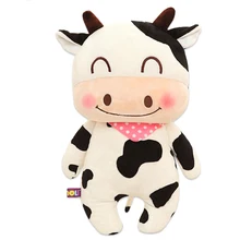 ¡Novedad! 1 pieza de muñecos de vacas rellenos de algodón de Series de animales kawaii, juguetes de peluche de vaca adorable, muñeco de peluche de regalo para niños(China)