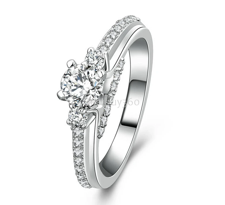 

0.5ct 925 sterling silver jewelry SONA synthetic diamond fashion wedding ring