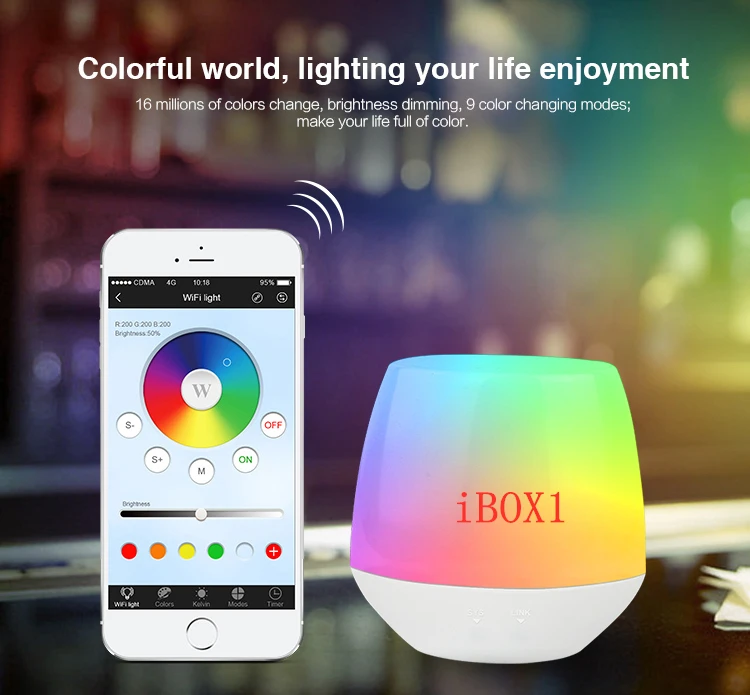 

DC5V milight iBox1 Hub RF Remote wifi ler with RGB light 2.4G Wireless control for milight led bulbs support iOS Android APP