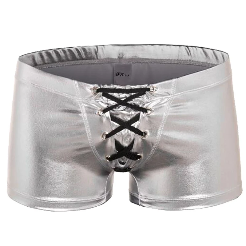 

Men's Drawstring Metallic Boxer Shorts Underwear Briefs Swimsuit Trunks Underpants Swimsuit Trunks