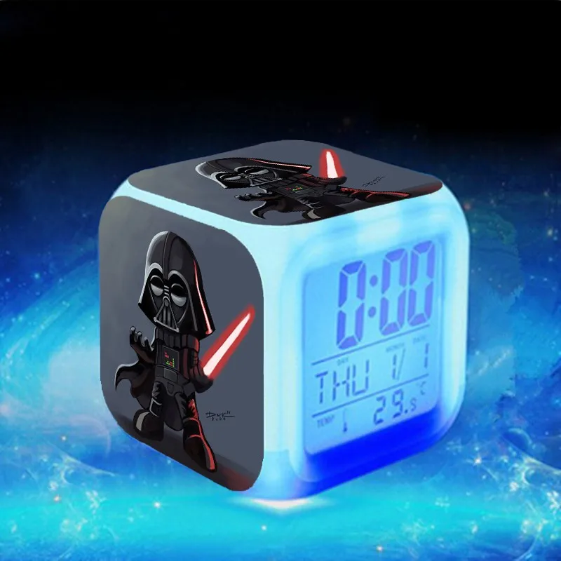 Star Wars movie Kids alarm clock reloj despertador  light LED digital clock electronic desk clock Child Watch
