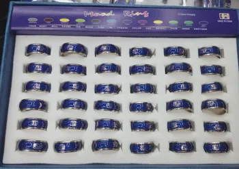 

8MM Star Mood Rings Personality titanium steel ring changing color rings 500g/100pcs