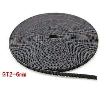 

10 Meters Rubber GT2 2GT-6mm open timing belt width 6mm GT2-6mm for 3d printer RepRap Mendel Rostock CNC GT2 belt pulley